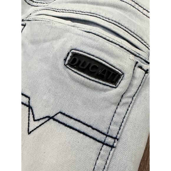 New DIESEL x DUCATI Rare Thommer CB-NE Men's Motorcycle Style Blue Jeans Size 32 - Picture 6 of 6